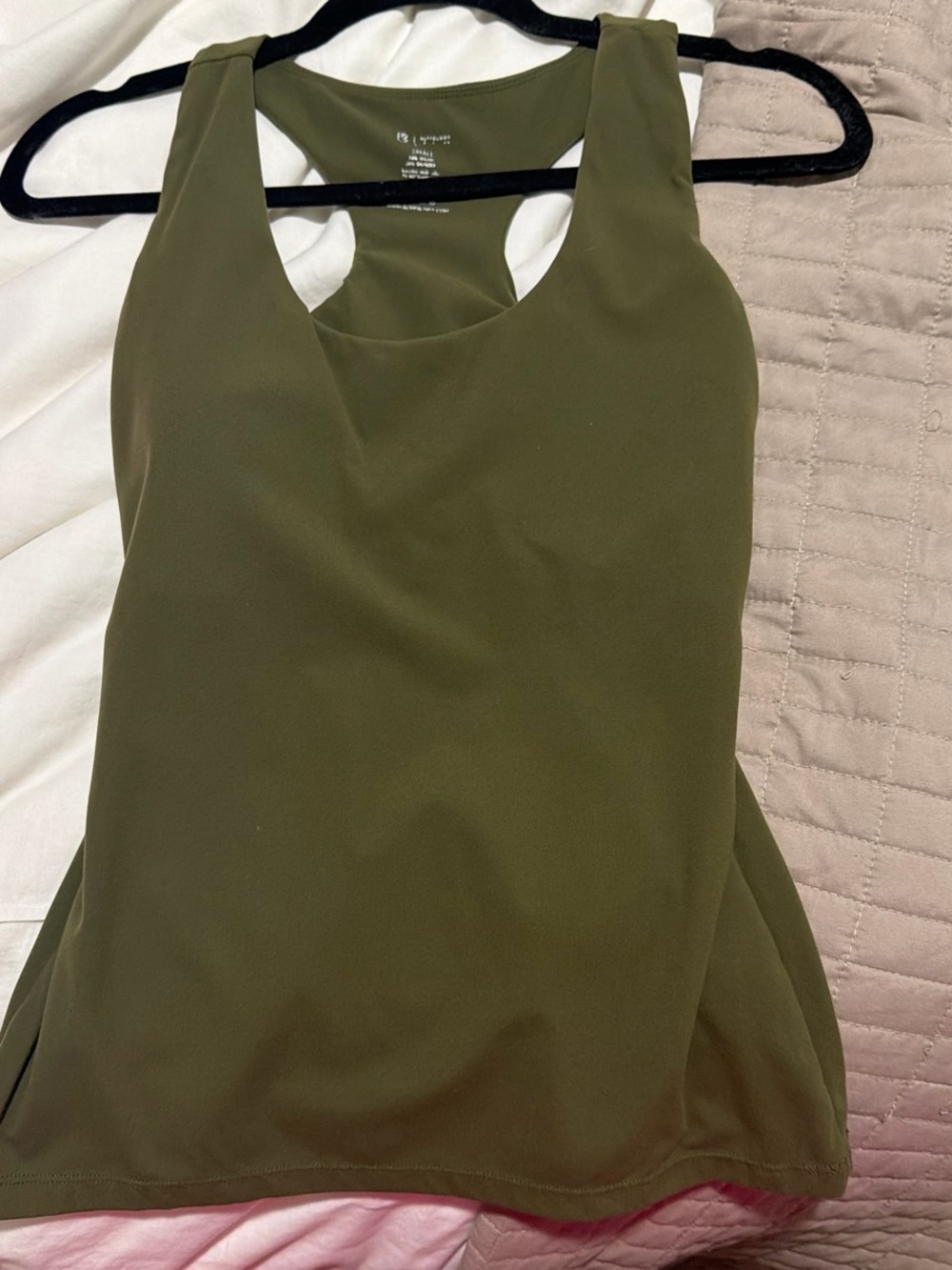 BuffBunny Olive Green Racerback Tank Top